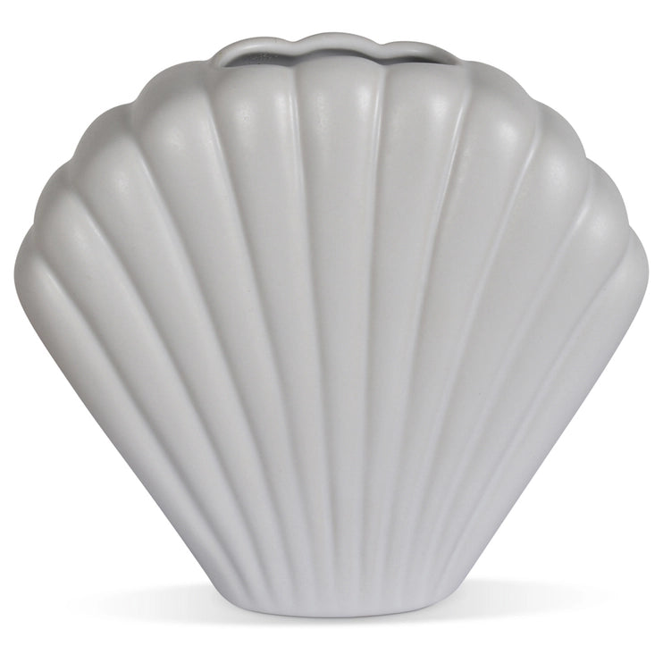 Coquillage vase céramique opaque L19 P7 H18 cm