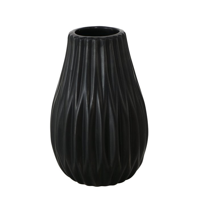 vase strie noir/ blanc/ jaune