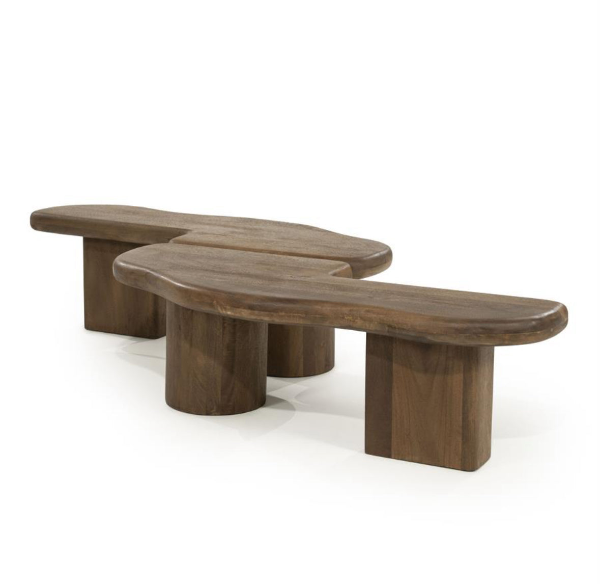 Table basse organique en bois de manguier