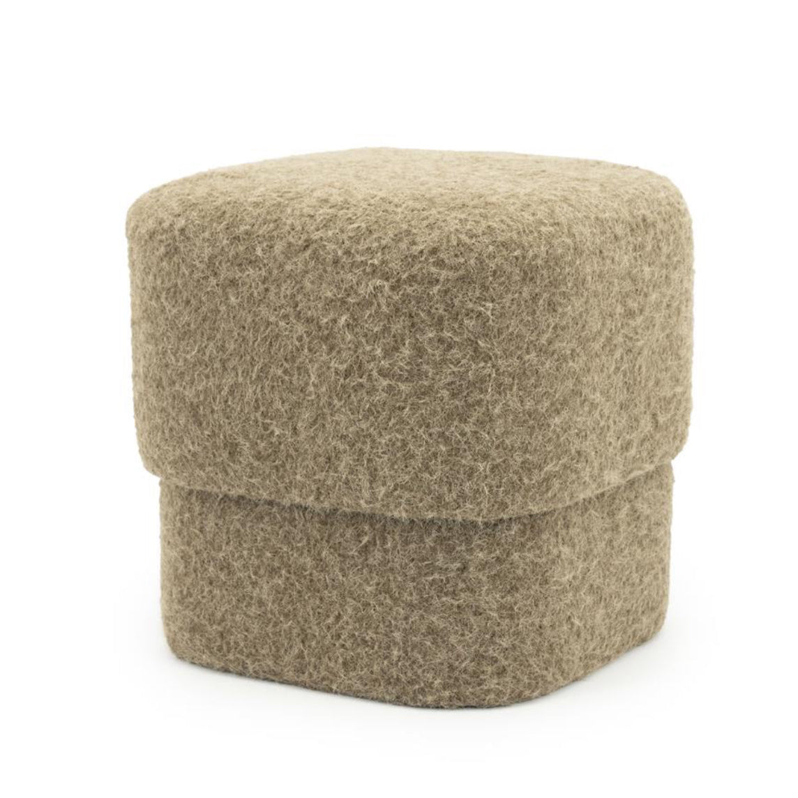 Pouf carré taupe 40x40x40cm