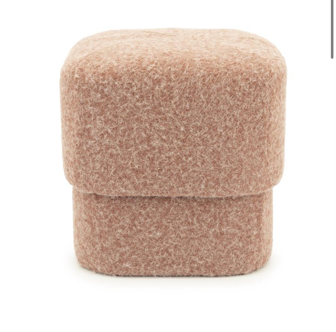 Pouf carré Rose doux  40x40x40cm