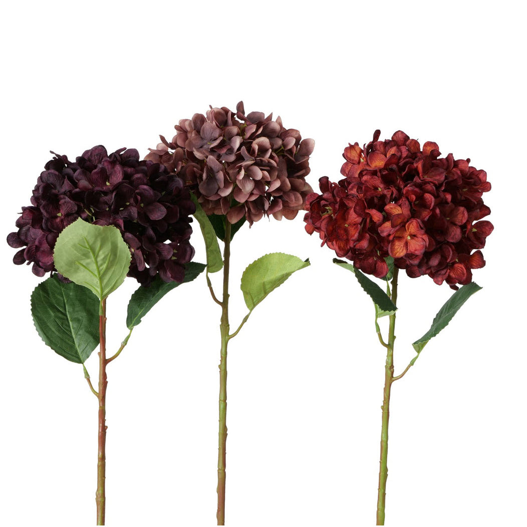 Hortensia artificiel sur tige – Fleur décorative