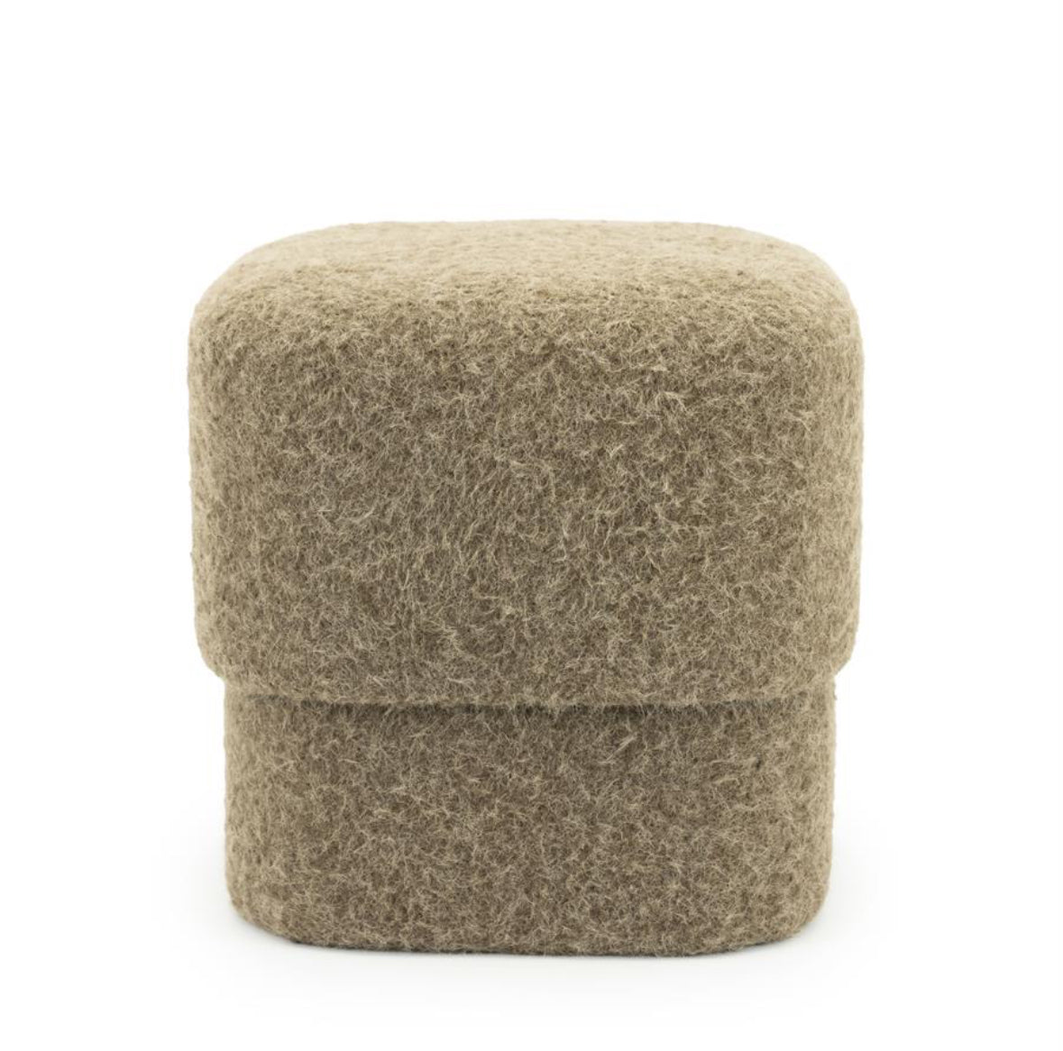 Pouf carré taupe 40x40x40cm