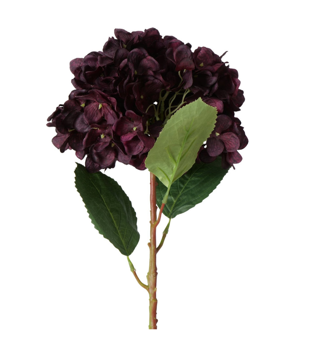 Hortensia artificiel sur tige – Fleur décorative