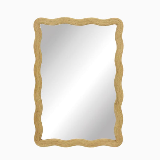 Miroir Éloïse rectangle en rotin – 60 x 90 cm