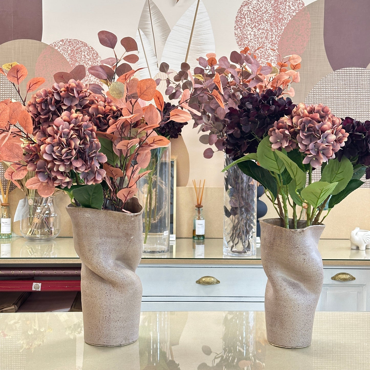 Tige eucalyptus décorative artificielle-H 86cm