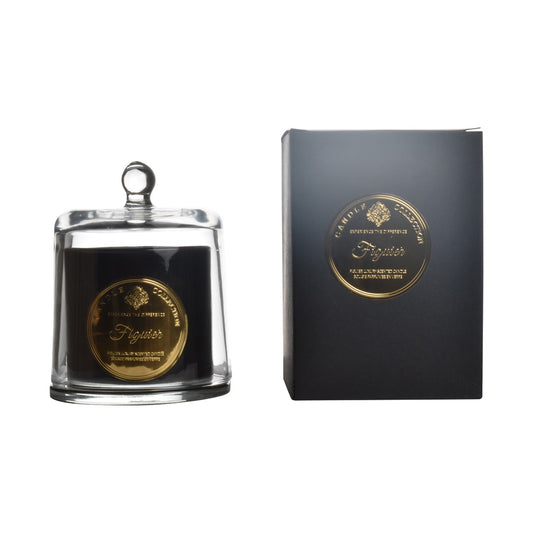 Bougie noire sous cloche 250g