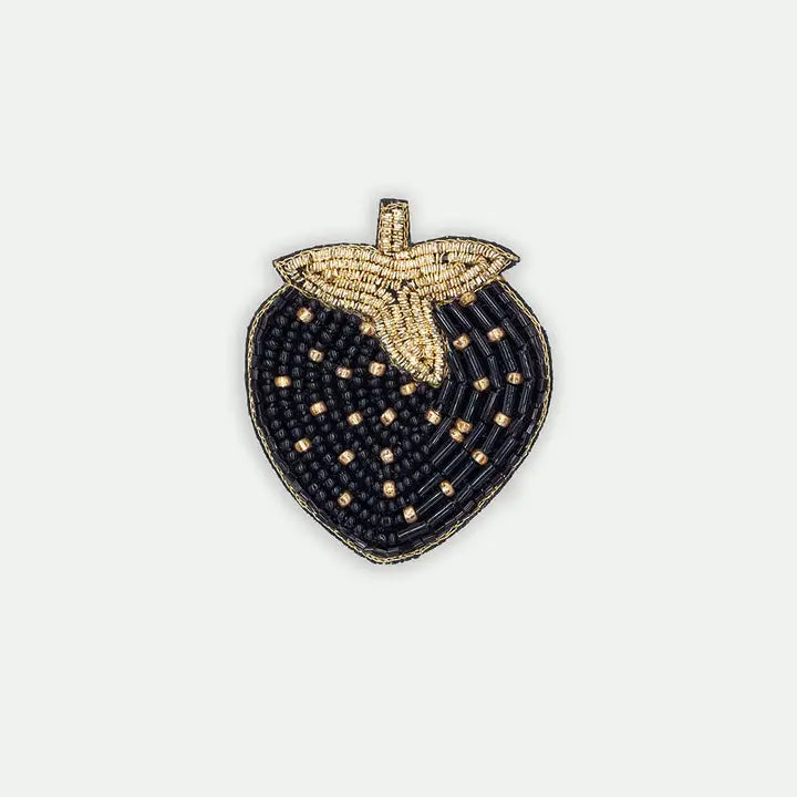 Broche cœur ex Voto/ Fraise/ Pomme