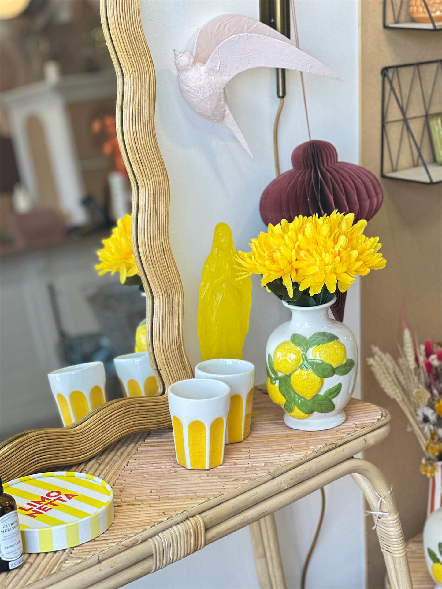 Vase céramique citron – H20,7 cm