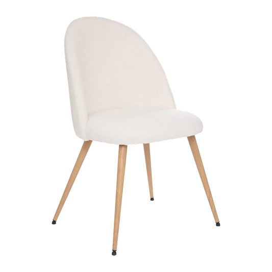 Chaise bouclette blanc