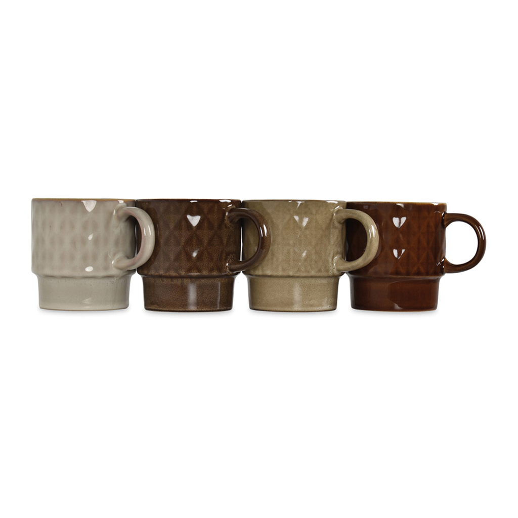 Coffret de mug en céramique losange