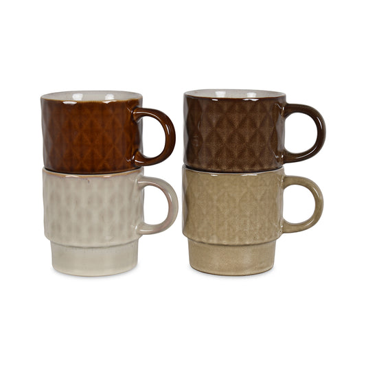 Coffret de mug en céramique losange