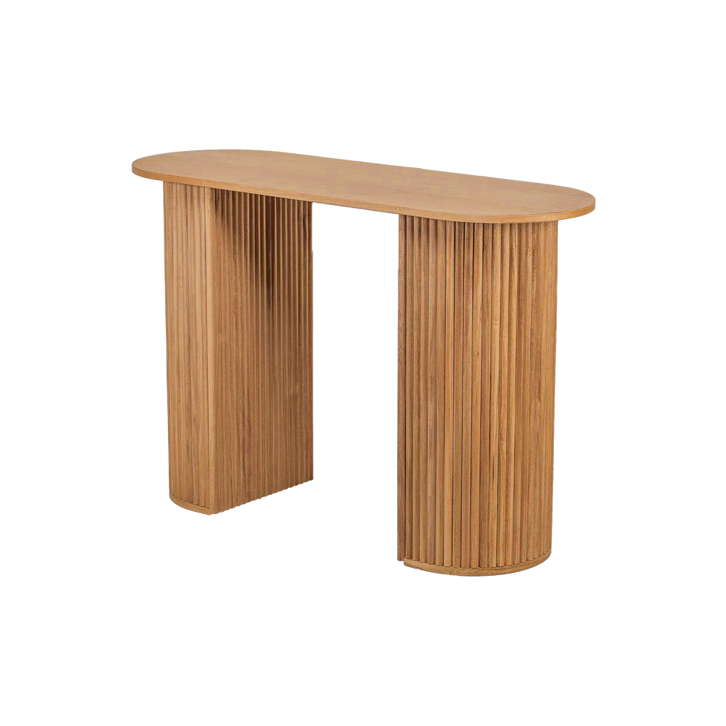 Console en bois naturel