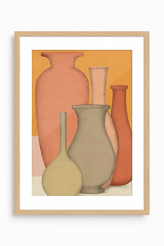 Affiche encadrée  motifs abstraits  (42.5x53cm)