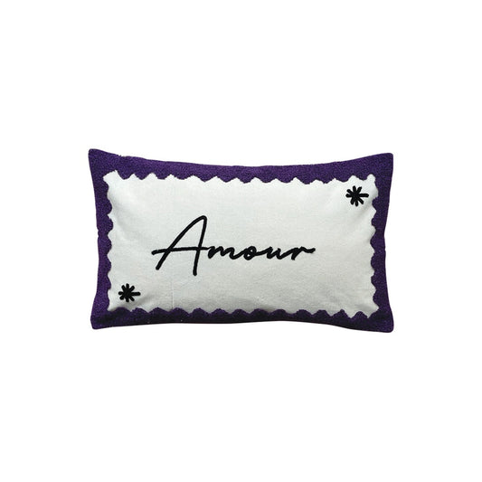 Coussin amour violet