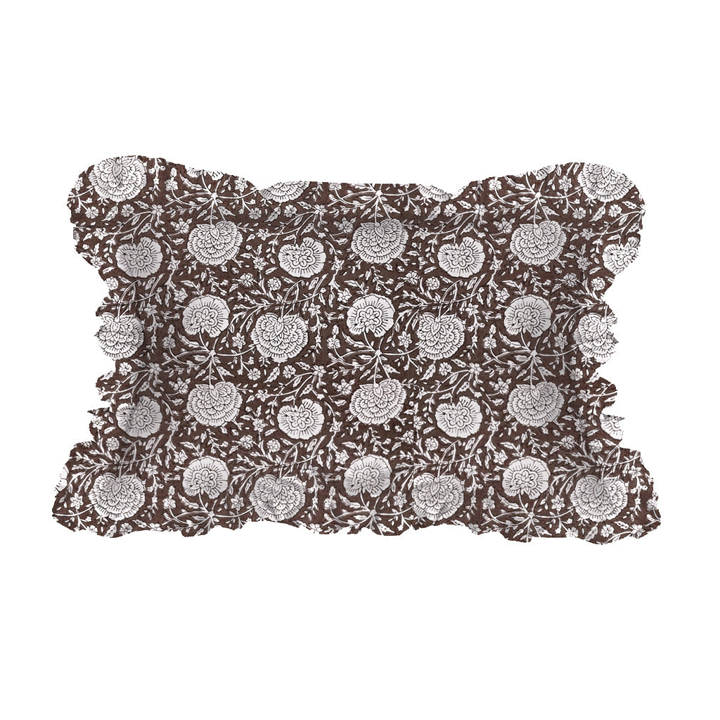 Coussin rectangulaire imprimé pipar marron 40x60 cm