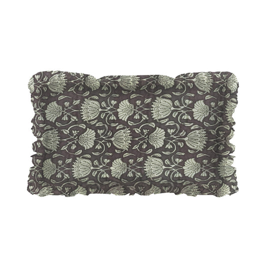 Coussin rectangulaire imprimé pipar noir 40x60 cm