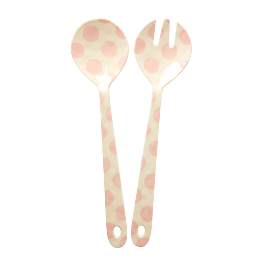 Couverts à salade pois rose