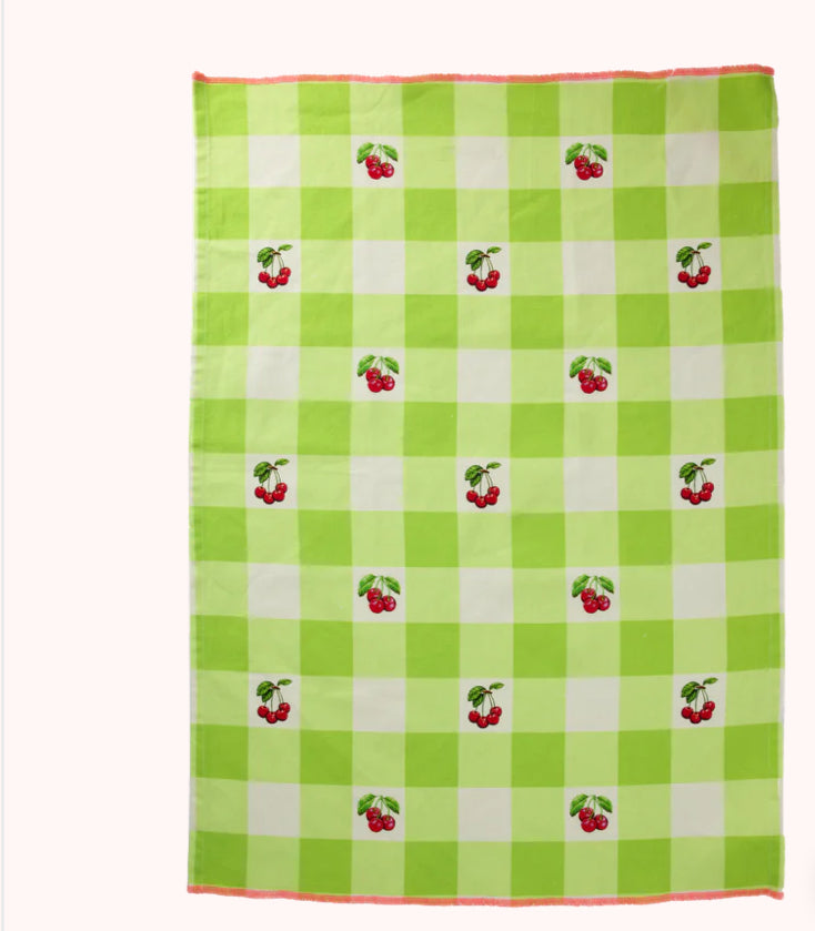 Torchon love thérapie cherry print