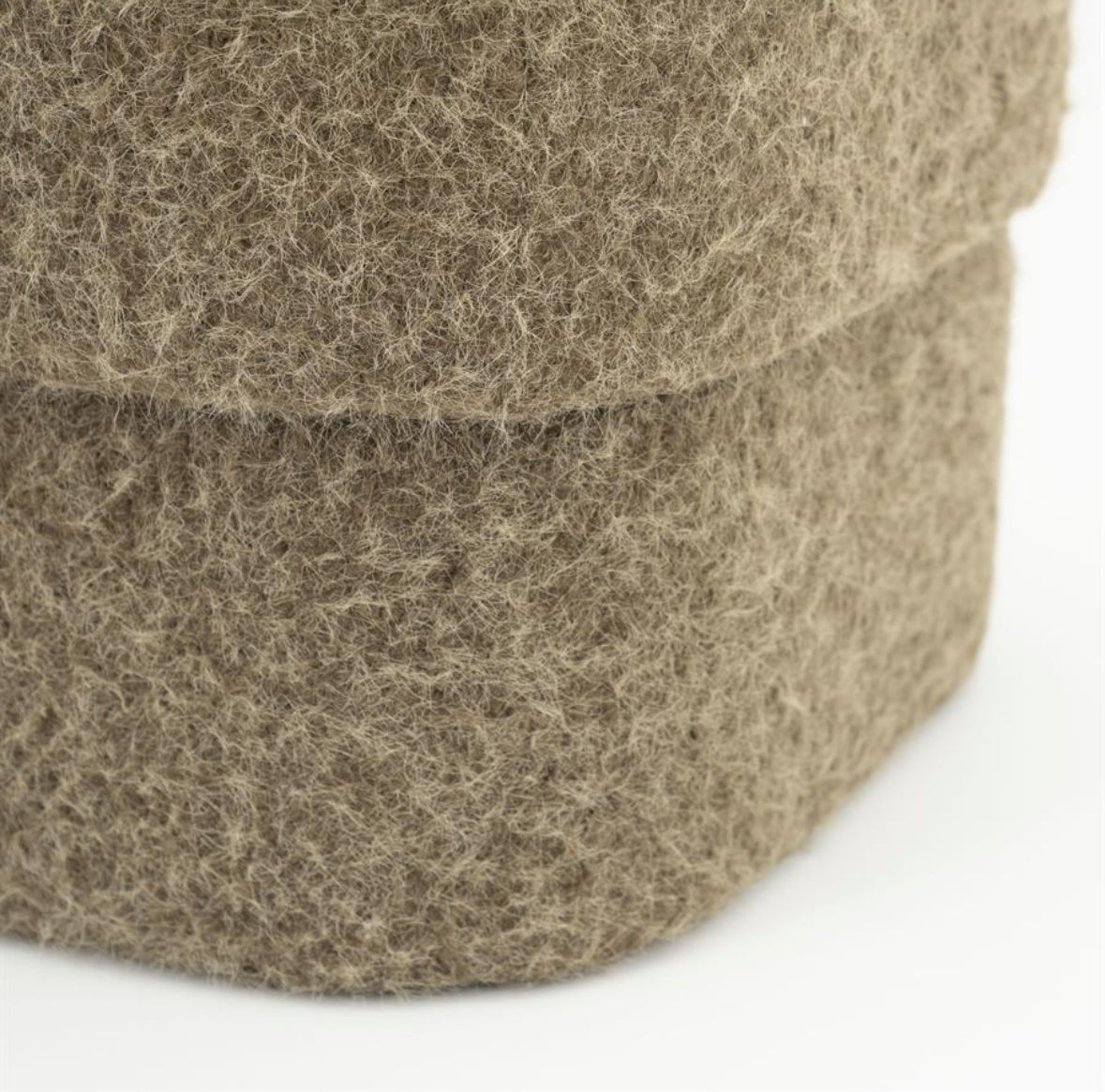 Pouf carré taupe 40x40x40cm