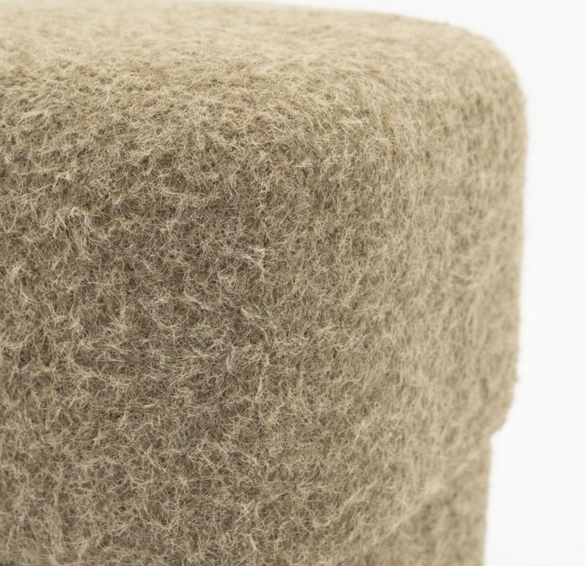 Pouf carré taupe 40x40x40cm