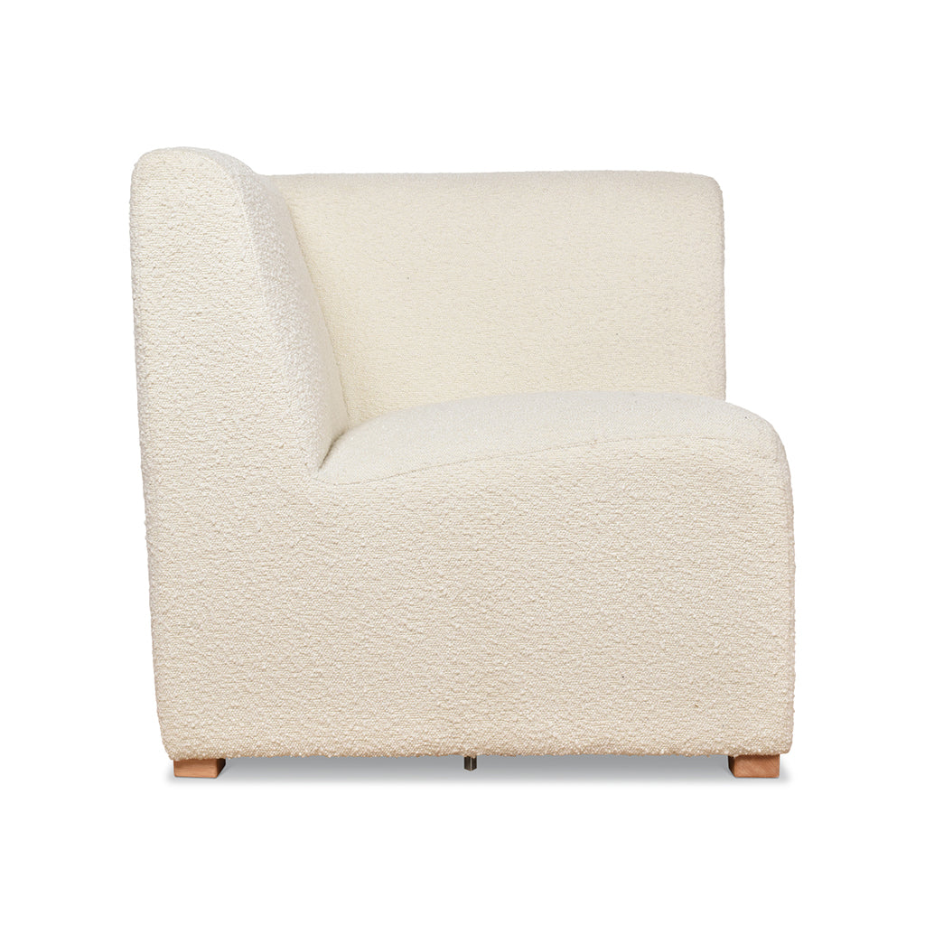 Fauteuil modulable bouclette pieds en bois