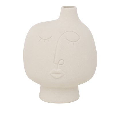 Vase face blanc H20CM