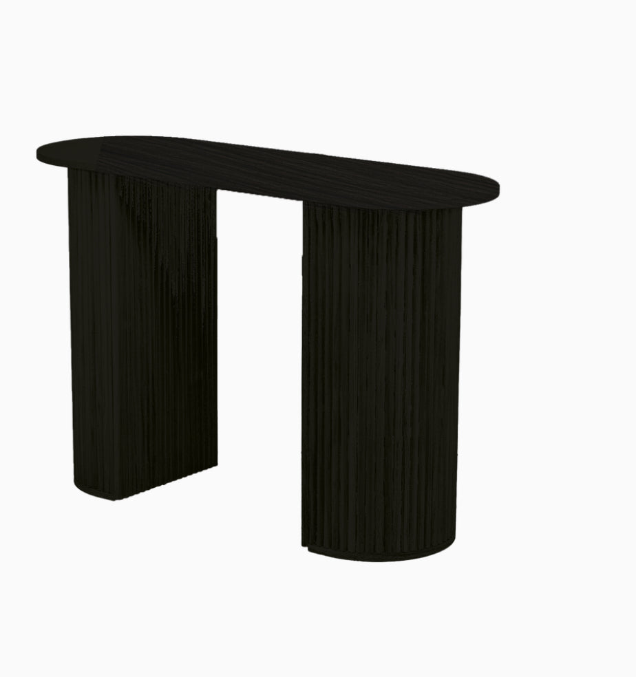 Console en bois naturel