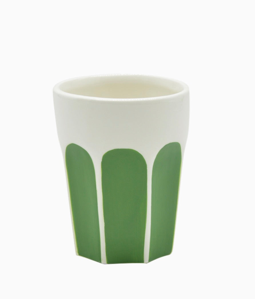 Tasse gobelet jaune en céramique – grand format D8,8 x H11 cm