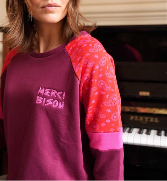 Sweat shirt Femme Merci Bisous