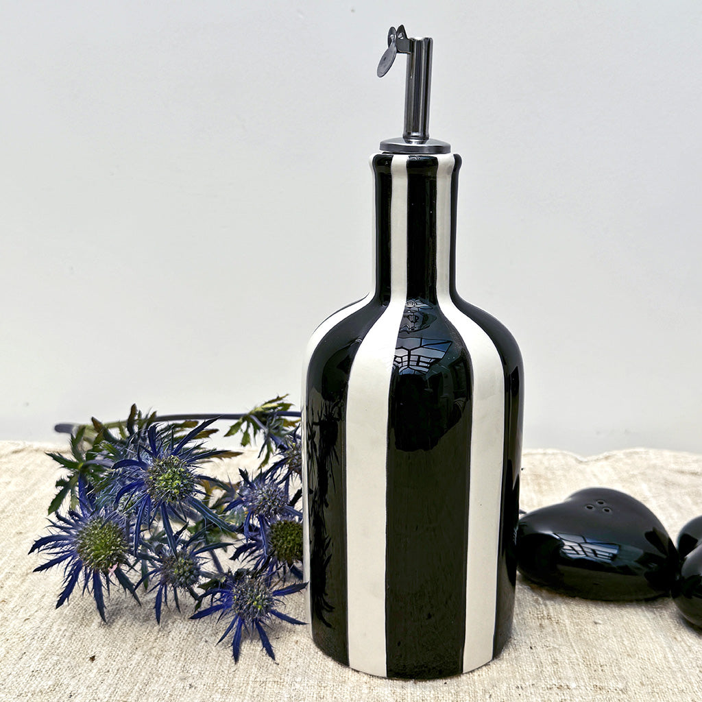 Huilier à rayure noir et blanche