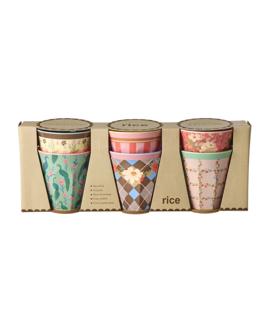 Set de 6 petits gobelets imprimés