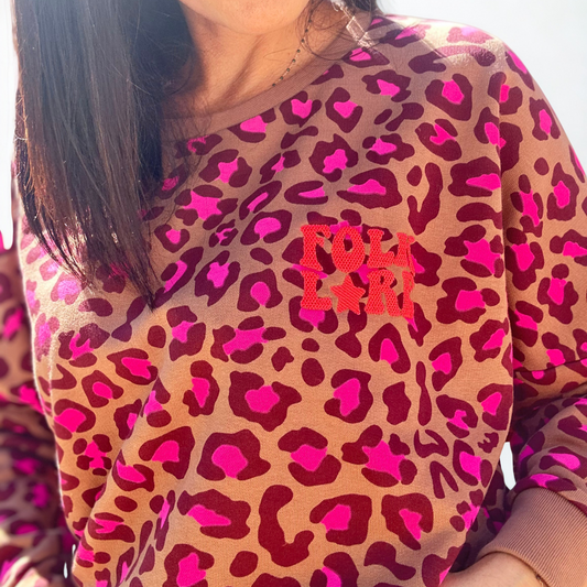 Sweat shirt Femme motif léopard
