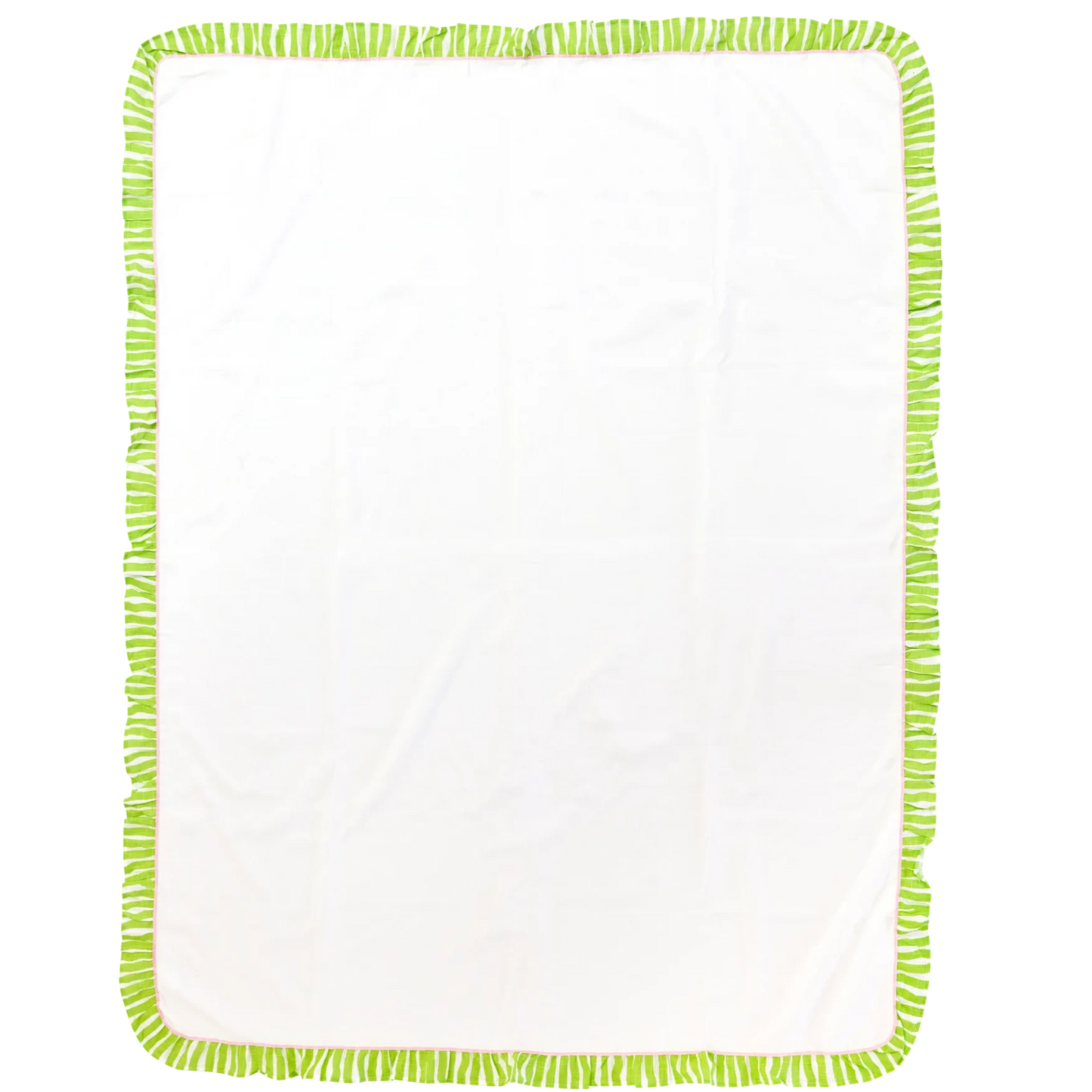 Nappe blanche et verte 140 x 180 cm