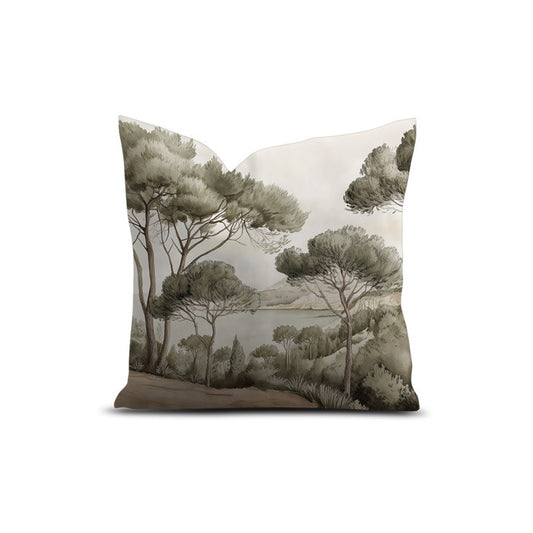 Coussin carré en velours liouquet