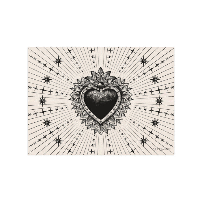 Set de table vinyle 33x45 "Ex voto noir"