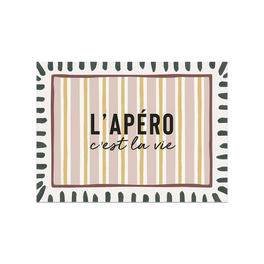 Set de table vinyle-L'APERO C'EST LA VIE