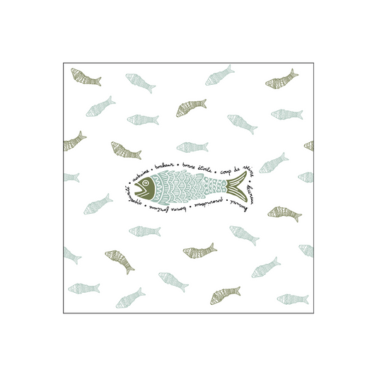 Serviette en papier poissons