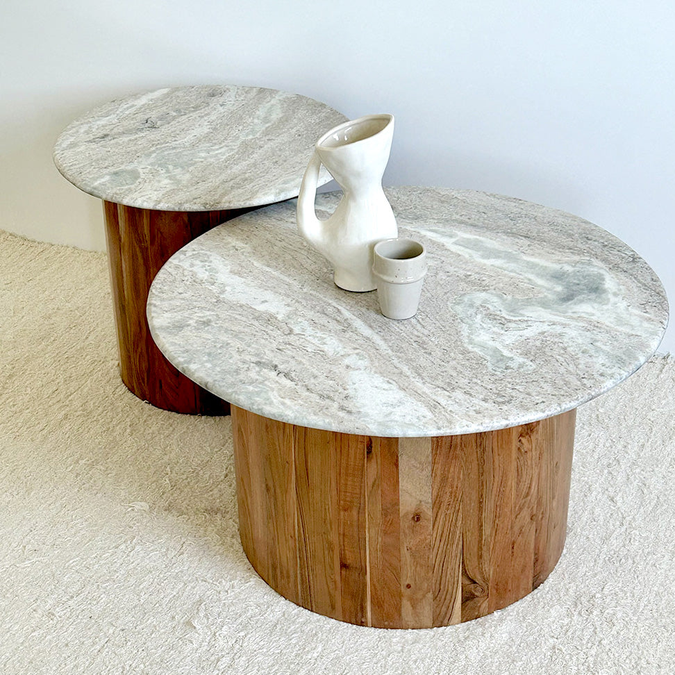 Table basse en marbre x2