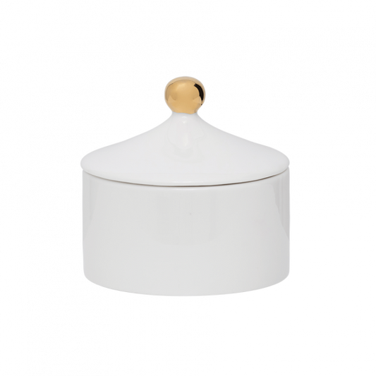 Sucrier blanc et doré