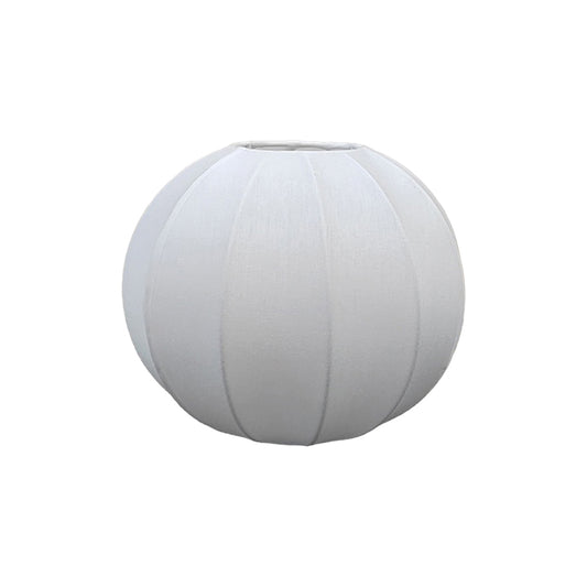 Suspension boule blanche tissu petit modèle