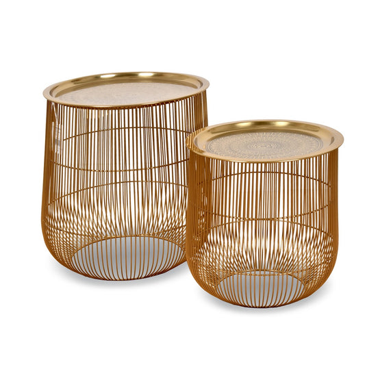 Table basse plateau en métal x2