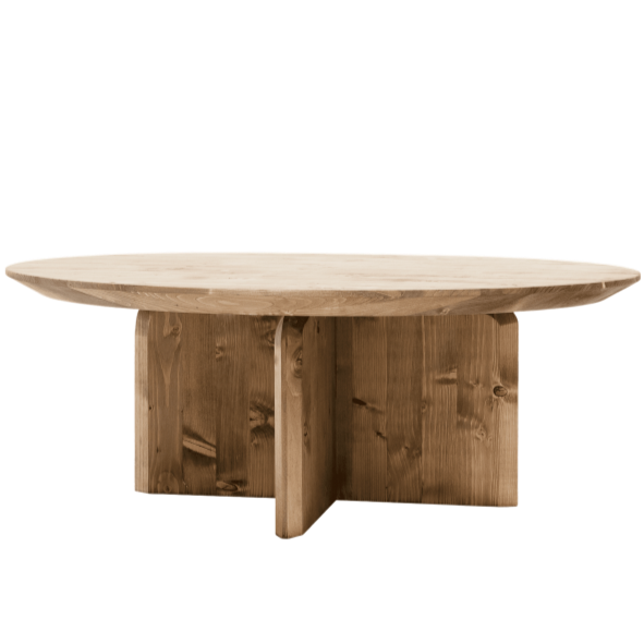 Table basse ronde Jaeva foncé