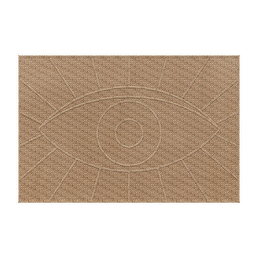 Tapis vinyle motif œil tressé
