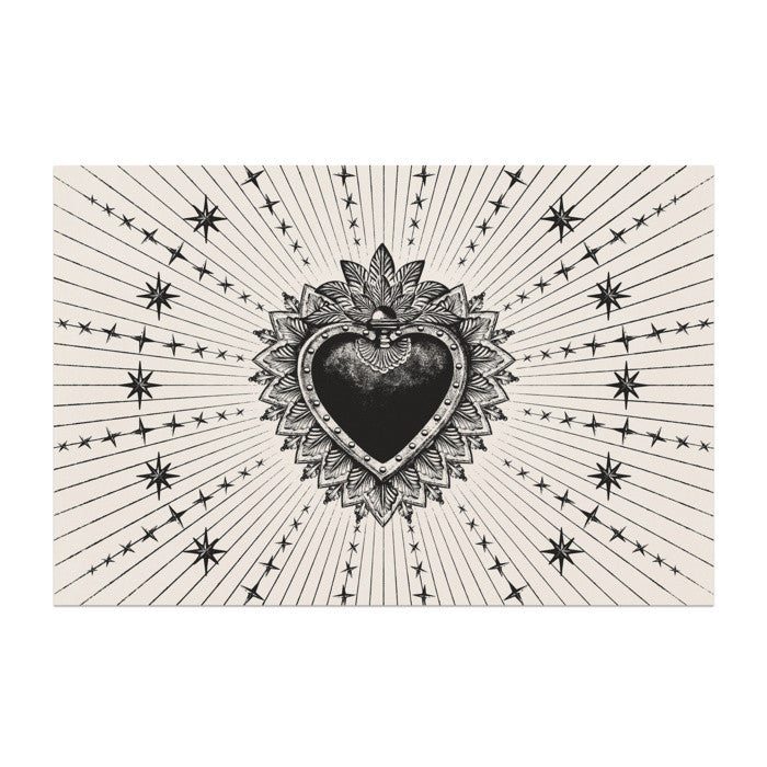 Tapis vinyle blanc ex-voto 49,5x83cm