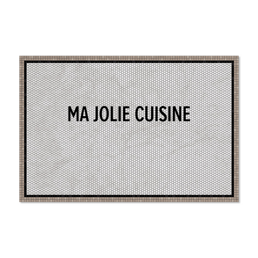 Tapis vinyle ma jolie cuisine 66 x 99 cm