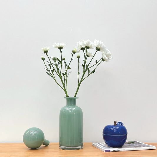 Vase bouteille en verre