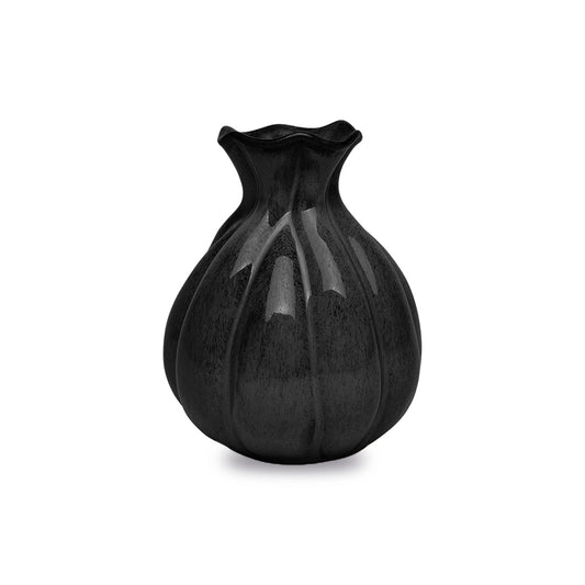 Vase noir brillant