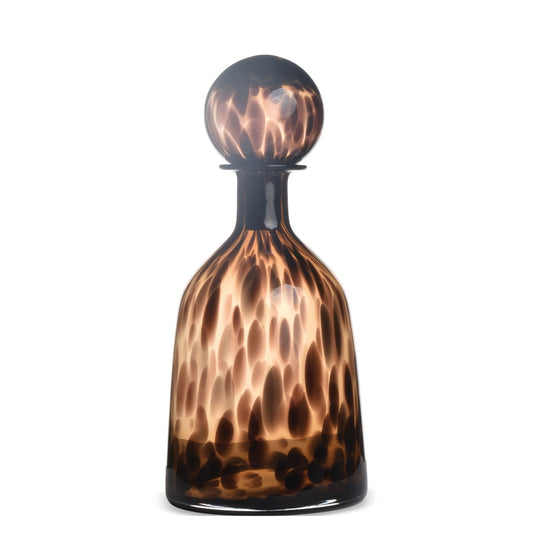 Vase bouteille léopard brun