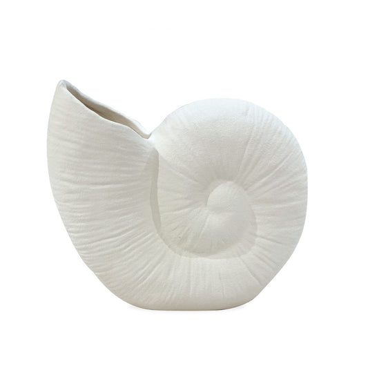 Vase céramique coquillage blanc